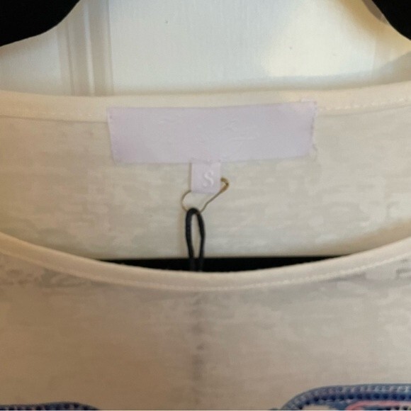 NWT Zebra Graphic Short Sleeve T Shirt Sz S Bedazzled Sequin Colorful Kidcore - Picture 4 of 9